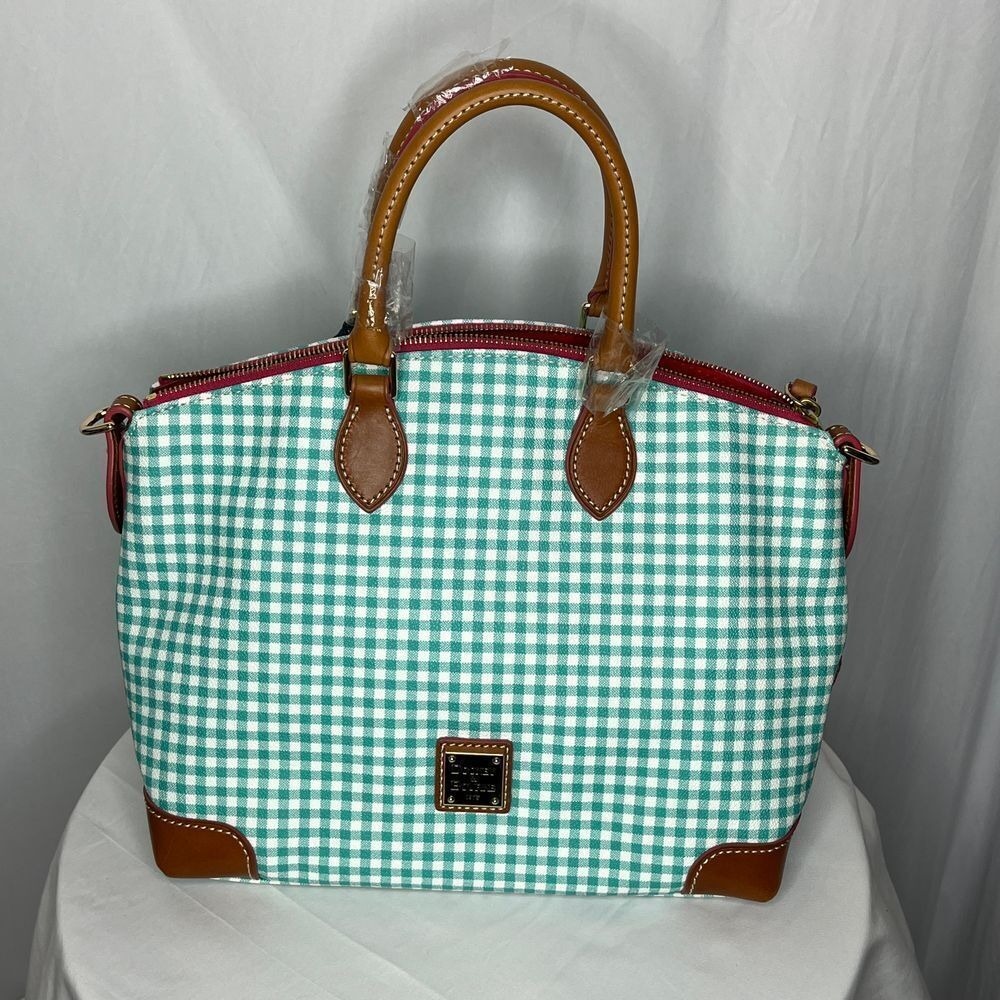 Dooney & Bourke Zip Top Sena Shopper Sea Foam Blue Shoulder Bag Tote Purse, NWT